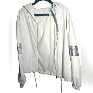 Forever21 White&Silver Reflective Active Jacket